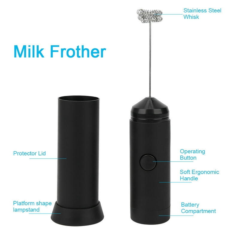 Handheld Milk Frother for Coffee – Stainless Steel Coffee Frother Electric  Drink Mixer & Matcha Whisk Frother Handheld – Ergonomic Hand Frother with