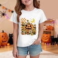 thumbnail image 2 of Xyant Halloween Shirt for Toddler Boy Girl Cute Pumpkin/Ghost Shirt Kids Spooky Season Short Sleeve Tee Tops Halloween Tshirts Boys Girls,Size 2-14 Years, 2 of 5