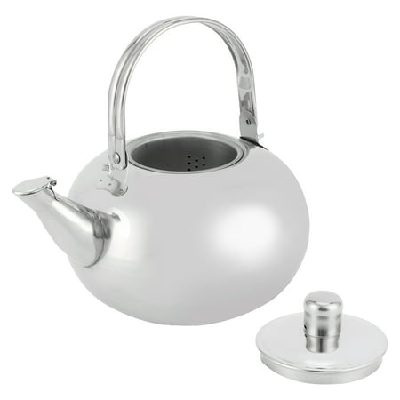 

Tea Kettle With Handle Corrosion-Resistant Convenient Teapot With Leaf Filter Anti-Rust Stylish For Kitchen Family Silver 18cm/7.1in