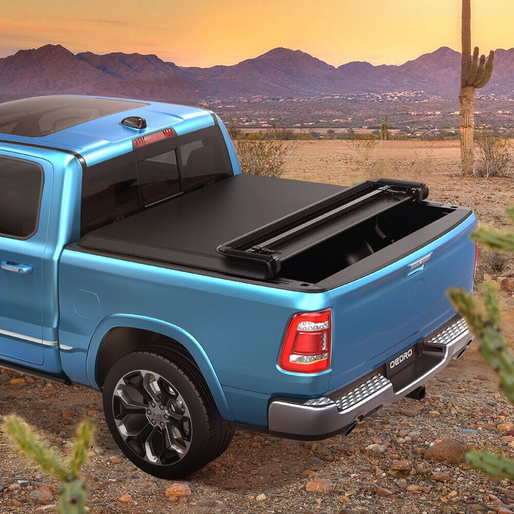 RVNI 6.6ft Fold Tonneau Cover Soft Truck Bed Cover for 2014-2019 Chevy Silverado/GMC Sierra 1500
