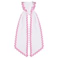 thumbnail image 2 of Wreath Sash for Front Door, Multi-Color Scalloped Edge Wreath Ribbon Sash, 47.24In Long Door Garland Bow Decor for Holiday Wedding Home Porch Decoration 1Pack-Light pink, 2 of 5