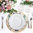 thumbnail image 4 of Ryvnso Owl on Tree Pattern Round Plate Mats Dining Table Placemat Set of 4 for Holiday Decoration, 4 of 7