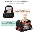 thumbnail image 3 of Ladybird Premium Pet Travel Bag - Durable 900D Oxford Cloth, Sherpa Base, & Nylon Webbing - 17x10x11.8 in - Ideal for Dogs & Cats - Includes Convenient Features, 3 of 7