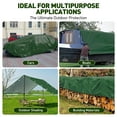 thumbnail image 2 of Heavy Duty Tarp 16 x 12 ft, Waterproof Tarps with Grommets Every 19.7", 10 Mil Thick Protective Tarps Cover, Large Multi-Purpose Tarps for Home,Boats,Cars,Camping,Protective Cover, (Green&Silver), 2 of 7