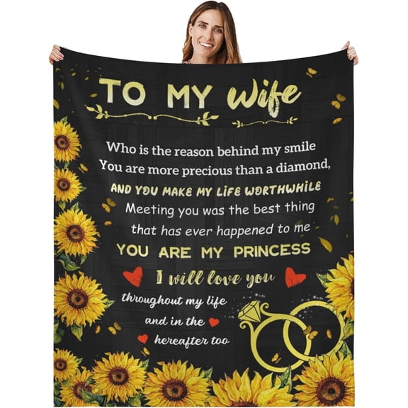 LHSHID Anniversary Wedding Gifts Blanket Flannel Soft and Comfortable Anti static Bed Sofa Blanket 50x60in