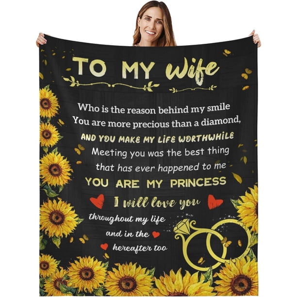LHSHID Anniversary Wedding Gifts Blanket Flannel Soft and Comfortable Anti static Bed Sofa Blanket 60x80in