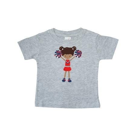 

Inktastic African American Girl Cheerleaders Red Uniform Gift Baby Girl T-Shirt