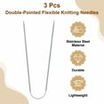thumbnail image 3 of Uxcell 3Pcs 1.6mm Double-Pointed Flexible Knitting Needles for Handmade Projects, 3 of 7