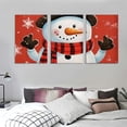 thumbnail image 3 of PRATYUS Christmas Lovely Snowman Ready to Hang Canvas Wall Art 3 Piece Set 12x16x3pcs, 3 of 4