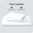 thumbnail image 3 of Bare Home Ultra-Soft Fitted Sheet + Pillowcase Set - Premium 1800 Collection - Deep Pocket - Queen, White, 3 of 8