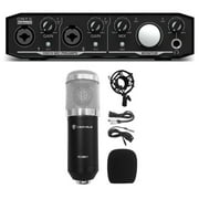 Mackie Onyx Producer 2.2 2x2 USB MIDI Recording Studio Interface+Mic+Cable+Mount