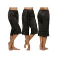 thumbnail image 4 of Hirigin Women's Lace Trim Culotte Slip Snip-it Pettipants Bottom Split Skirt Bloomers Lingerie Satin lounge Pants, 4 of 8