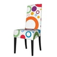 thumbnail image 1 of Dining Chair Back Cover, Water Washing, Disassembly Chair Sleeve Sliding Cover Protective Cover-Creative Ring Circle Pattern Chair Protectors Seat Covers, 1 of 8