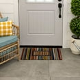 Mainstays Hello Striped Coir Outdoor Doormat, Multi, 18" x 30