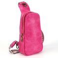 thumbnail image 4 of Bolsa Boho Chest Bag PU Fanny Pack Crossbody Mujer Sling Monedero (Rosa Roja) Ehuebsd Para estrenar, 4 of 9