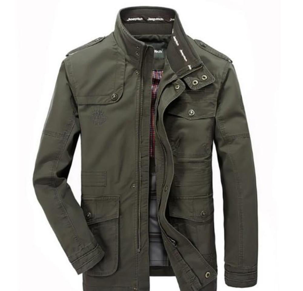 Mens Stand Collar Military Style Jacket - Walmart.com