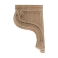 thumbnail image 4 of 8 in. x 2 in. x 4-3/4 in. Unfinished Small North American Solid Red Oak Classic Traditional Plain Wood Corbel, 4 of 6