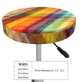thumbnail image 4 of Fotbe Abstract Watercolors Tartan Stool Covers Round,Waterproof Round Bar Stool Covers Bar Chair Covers Washable Stool Cushion Slipcover for 12-14 Inch Chair-14 inch, 4 of 7