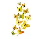 thumbnail image 1 of Injueey 12 unids/set PVC 3D forma de mariposa pegatinas de pared refrigerador TV Fondo decoración del hogar DIY niños dormitorio pared calcomanía Decoración del hogar amarillo Injueey JJ19462-05, 1 of 6