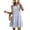 Light Blue, variant on Women's Plaid Round Neck Sleeveless Mini Dress featuring a classic check pattern and 100% Polyester fabric for daily