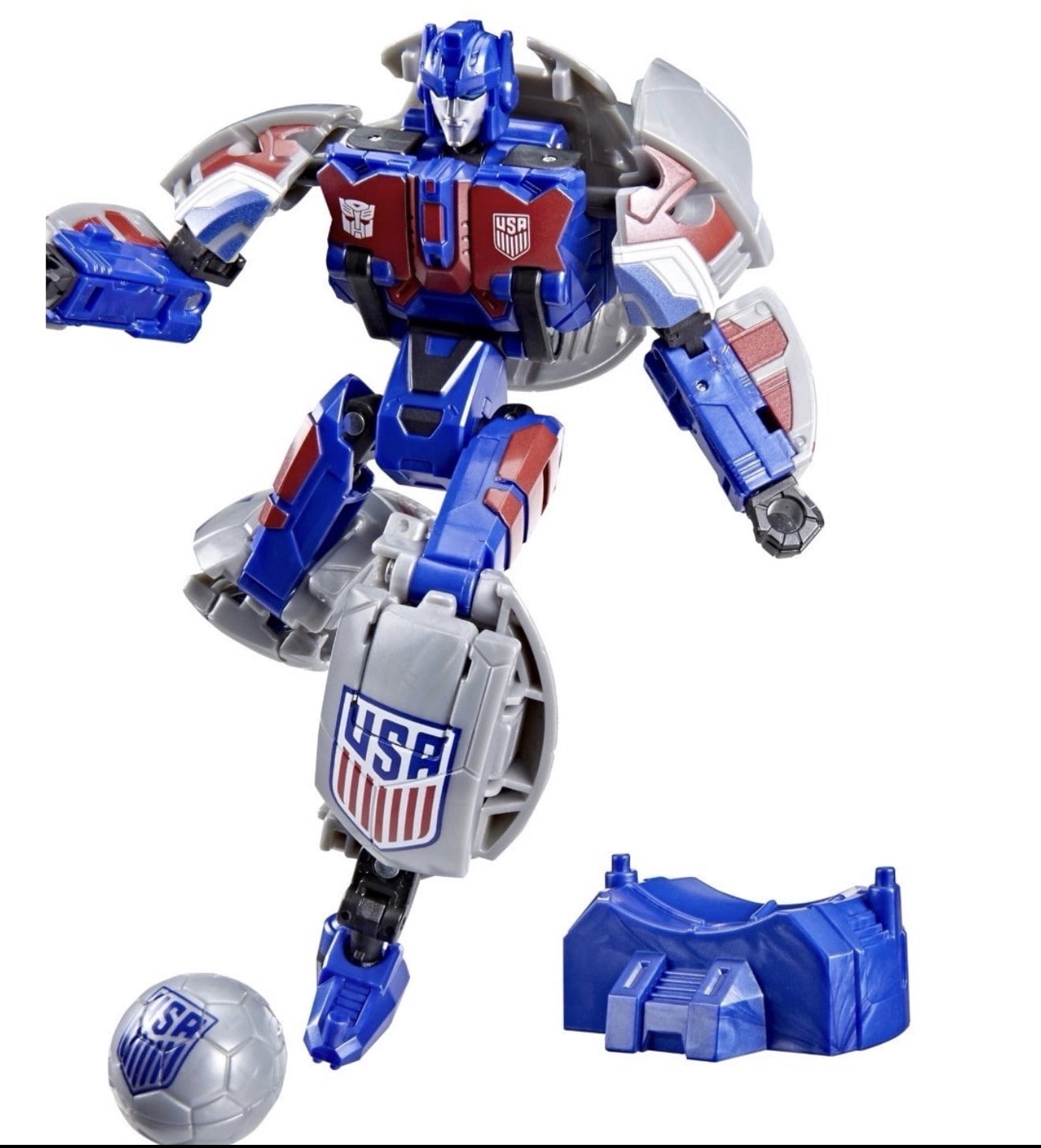 Transformers Toys US Soccer Federation Breakaway 5.5" Action Figure, Robot Toys for Ages 8+