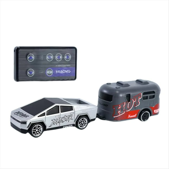Camión Monstruo Todoterreno RC 1:64, Minicoche de Escalada, Juguete Eléctrico de Control Remoto, Coche de Regalo Gris con Equipaje.