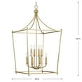 thumbnail image 7 of Progress Lighting, Parkhurst Collection, 8-Light Foyer Pendant, Brushed Bronze, Airy Frame, Ideal for New Traditional Interiors., 7 of 7
