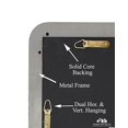 thumbnail image 4 of Hamilton Hills Contemporary Brushed Metal Wall Mirror | Glass Panel Black Framed Rounded Corner Deep Set Design | Mirrored Rectangle Hangs Horizontal or Vertical (24" x 36"), 4 of 5