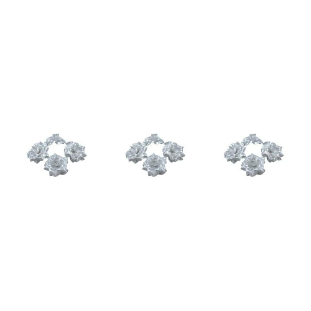 Guardoinrt 50pcs/set Stunning Bouquets With Soft Texture And Realistic Appearance Natural Looking Fiber Wide Application DIY Silver 4.5cm 3Set