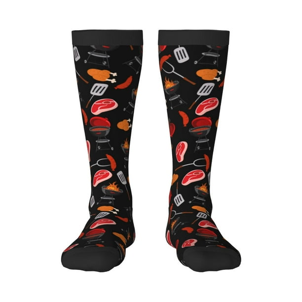 Balery BBQ Calcetines novedosos Calcetines deportivos Calcetines hasta la rodilla Calcetines de algodón Calcetines originales y geniales