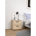 thumbnail image 2 of Tvilum Sofia 2 Drawer Bedroom Nightstand for Adults, Jackson Hickory, 2 of 16
