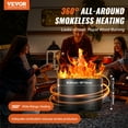 thumbnail image 2 of VEVOR Smokeless Fire Pit Stove Bonfire, H: 18 in x Dia: 28 in ,Wood Burning Fireplaces with Removable Ash Pan, SUS430 Stainless Steel inner Portable Outdoor Firepit,for Outdoor Patio Camping, Black, 2 of 9