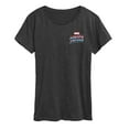 thumbnail image 2 of Marvel Captain America - Retro Distressed Flag - Women's Short Sleeve Graphic T-Shirt, 2 of 5