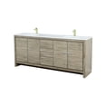 thumbnail image 2 of Lafarre 80 in W Rustic Acacia Double Vanity, Cultured Marble Top & Faucet Set, 2 of 6