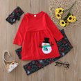 thumbnail image 3 of YESIMOLA Little Girls Clothes Toddler Kids Girls Outfit Christmas Prints Long Sleeves Tops Pants Hairabnd Set Outfits Toddler Girl Shirts Red 4-5 Years, 3 of 7
