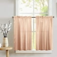 thumbnail image 2 of Shiny Satin Solid Café Tier Curtains Window Treatment Kitchen Home Décor, 2 of 2