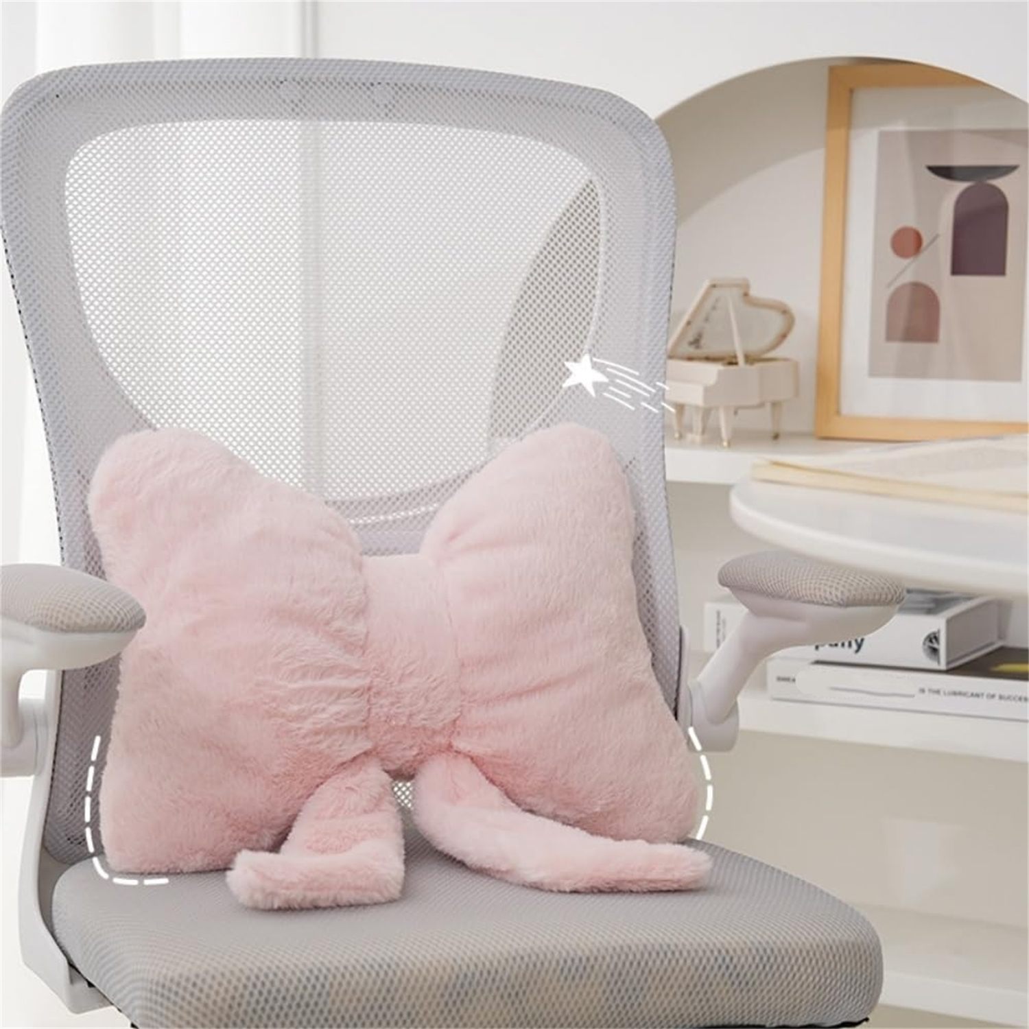 Bow Pillows Topboutique Soft Furry Pillows Plush Throw Pillows Sofa Pillows Bowknot Stuffed Throw Pillows Bow Shaped Decorative Pillows for Couch Bed Home Christmas Decor,1 Pc Pink 12.6 X 14.9 inch