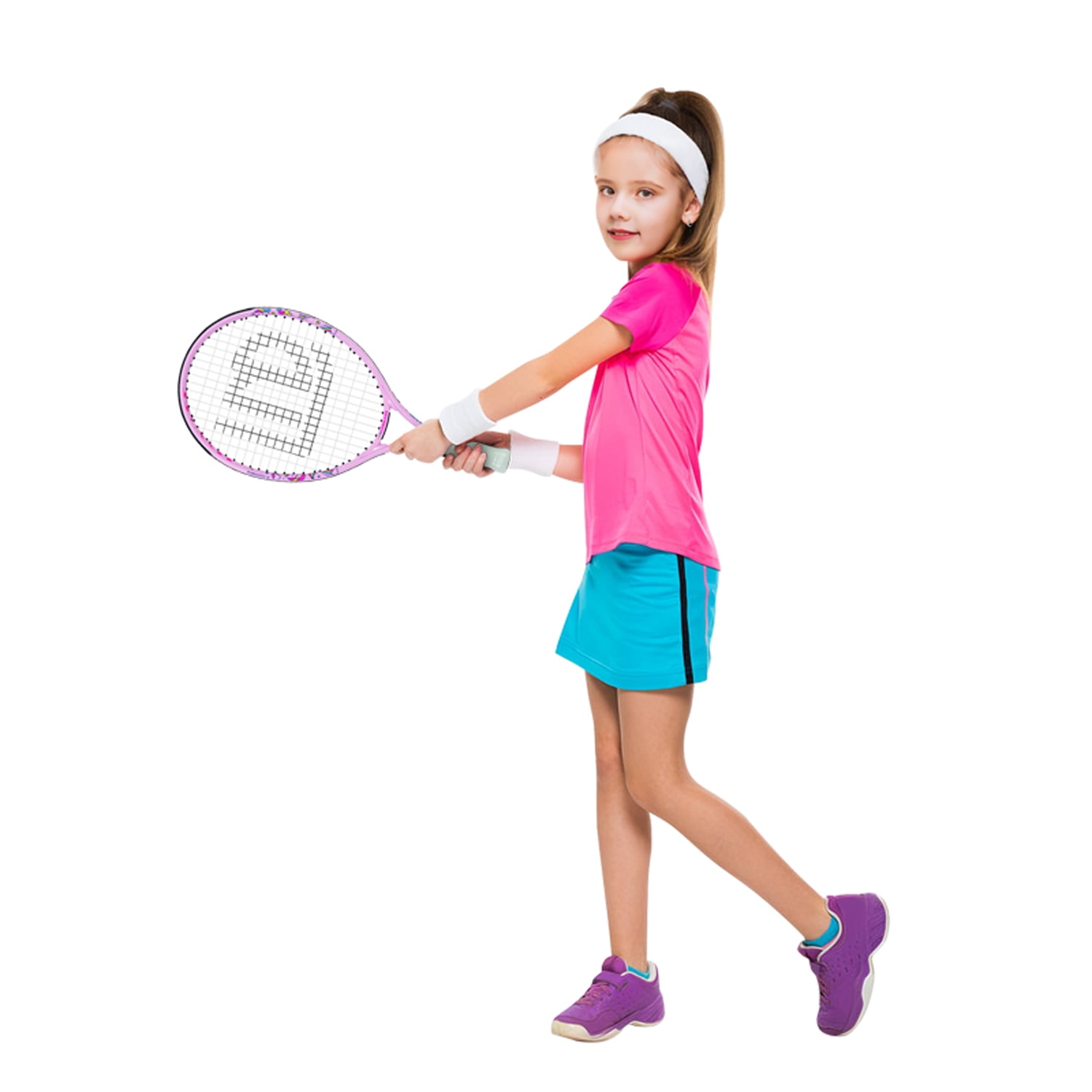 SALYWEE DJS 23″ Tennis Racket, Aluminum Frame, 16×18 Pattern, Free Bag, for Beginners