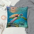 BCIIG Turtle Coral Reef Ocean Water Graphic Decorative Cushion Throw