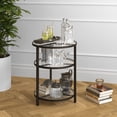 thumbnail image 4 of Evelyn&Zoe 18" Blackened Bronze Metal/Glass Side Table, 4 of 5