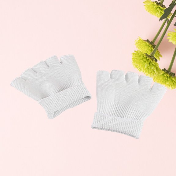 Niceauty 1 Pair Yoga Finger Socks Women Gel Cotton for Indoor Use Half