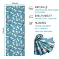 thumbnail image 2 of Blue Cartoon Unicorn Cloud Flower Pattern Hot Yoga Mat Towel Non Slip for Hot Yoga - Quick-Drying Yoga Mat Cover with 4 Corner Pockets with Travel Bag - Hot Yoga Towel Non Slip 70"x26", 2 of 6