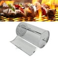 thumbnail image 3 of Panier de Grillade Roulant en Acier Inoxydable Cage de Grillage Durable Ronde pour Légumes Camping, 3 of 7
