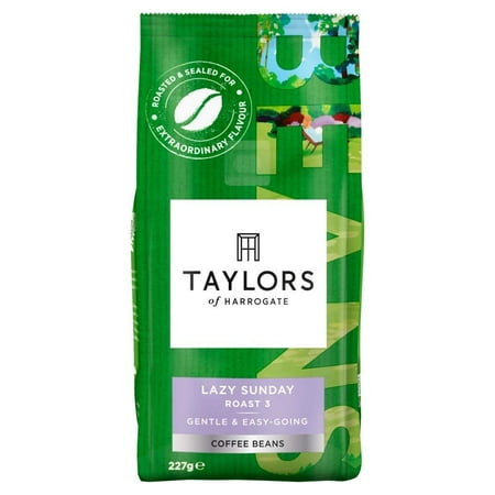 Taylors of Harrogate Lazy Sunday Coffee Beans 227g (8oz) - Pack of 2 - (2 x 227g) - NO MINIMUM ORDER - Free Shipping - Made in the United Kingdom - Imported by Sentogo