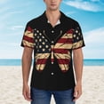 thumbnail image 4 of Goofa Patriotic USA Butterfly Art Hawaiian Shirt for Men, Unisex Summer Beach Casual Short Sleeve Button Down Shirts,Aloha Tropical Floral print shirt-Medium, 4 of 9