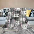 thumbnail image 2 of HENGT  Grey Cute Cats Throw Blanket Ultra Soft Cozy Decorative Flannel Blanket for Home Bed Couch Chair Travel, 2 of 6
