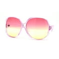 thumbnail image 2 of Womens Extra Oversized Round Designer Fashion Exposed Lens Butterfly Sunglasses Pink Pink Yellow, 2 of 4