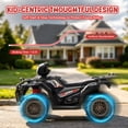 thumbnail image 2 of 24V Kids Ride On ATV Toy, Electric 4 Wheeler Ride on Car for Toddlers Ages 2-4, Dual 55W Motors, 3.11 MPH Max Speed, Bluetooth Music, LED Lights, Spring Suspension, Storage Racks, Black, 2 of 8
