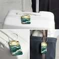 thumbnail image 6 of Seagull Square PU Leather 2 Pack Travel Tag - Bag Tag - Suitcase Tag with Privacy Cover and Stainless Steel Ring - Suitable for Travel, Backpack, and Handbag, 6 of 7