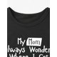 thumbnail image 4 of MOM ATTITUDE Print Boys T-shirt, Kids Summer Comfy Top, Children Versatile Outdoor Clothing, 4 of 6